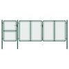 vidaXL Tuinpoort staal 400x125 cm groen