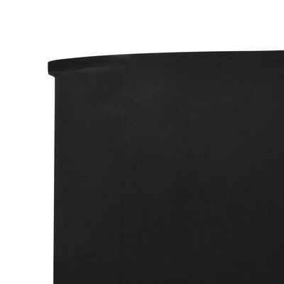 vidaXL Windscherm 5-panelen 600x120 cm stof zwart
