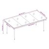 vidaXL Tuintafel 200x100x74 cm staal en glas zwart