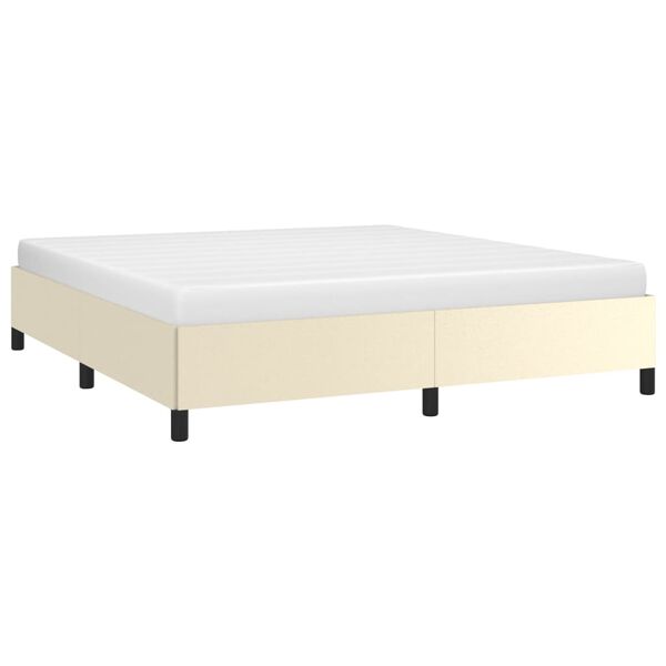 vidaXL Bedframe kunstleer cr&egrave;mekleurig 180x200 cm