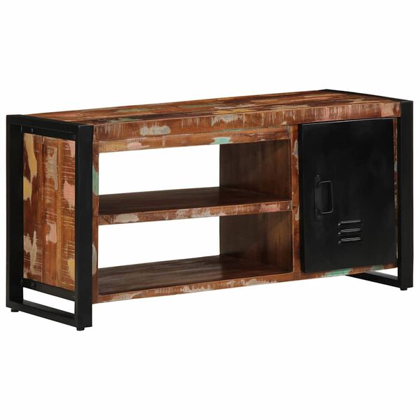 vidaXL Schoenenbank Multikleur Massief gerecycled hout