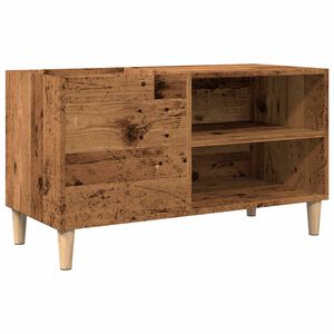 vidaXL Platenkast 84,5x38x48 cm bewerkt hout oud houtkleurig