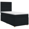 vidaXL Boxspringbed met matras met hoofdeinde Zwart 90 x 200 cm Stof