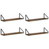 vidaXL Wandschappen 4 st Gerookt eiken 60 x 16 x 15,5 cm