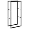 vidaXL Haardhoutrek 55x30x116 cm staal zwart