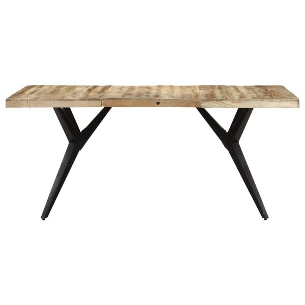 vidaXL Eettafel 160x80x76 cm ruw mangohout