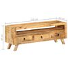 vidaXL Tv-meubel 110x30x40 cm massief mangohout