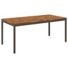 vidaXL Tuindiner tafel Natuurlijk en Koffie 147 x 88,5 x 75 cm