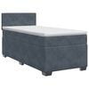 vidaXL Boxspringbed met matras Donkergrijs 90 x 200 cm Fluweel