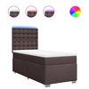 vidaXL Boxspring met matras stof donkerbruin 80x200 cm