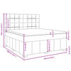 vidaXL Boxspring met matras stof taupe 180x200 cm