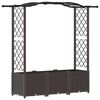 vidaXL Verhoogd Bed met Trellis en Dak Bruin 164 x 40 x 138 cm PP