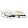 vidaXL Slaapbank met onderschuifbed/lades zonder matras 90x190 cm wit