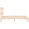 vidaXL Bedframe met hoofdbord massief hout