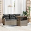 vidaXL Tuin Sofa Set met opslag 5 pcs Grijs Poly riet