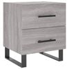 vidaXL Nachtkastje 40x35x47,5 cm bewerkt hout grijs sonoma eikenkleur