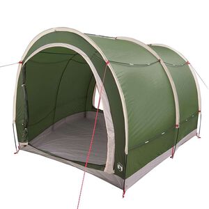 vidaXL Fietstent met dak met opslag Groen 256 x 222 x 182 cm taft