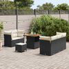 vidaXL Tuin Sofa Set 8 pcs Zwart poly rattan