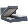 vidaXL Ottoman bed met matras met hoofdeinde 2 st Donkergrijs Fluweel