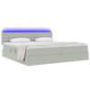 vidaXL Opbergbed met LED met matras Lichtgrijs 200 x 200 cm Fluweel