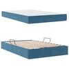 vidaXL Opbergbed met matras Donkerblauw 120 x 200 cm Fluweel