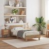 vidaXL Bedframe artisanaal eikenkleurig 90 x 190 cm Bewerkt hout
