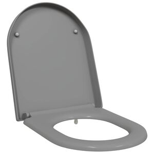 vidaXL Toiletzitting Grijs 46,2 x 36 x 4,3 cm Duroplast