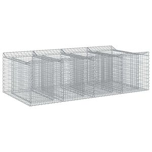 vidaXL Gabion Verhoogd Bed 2 st 200 x 100 x 60 cm Gegalvaniseerd staal