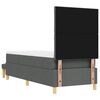 vidaXL Boxspring bed met matras Donkergrijs 80 x 200 cm Stof