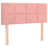 vidaXL Boxspring met matras fluweel roze 90x190 cm
