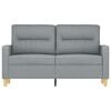 vidaXL Tweezitsbank 120 cm stof lichtgrijs