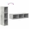 vidaXL Hangkast met opslag Beton Grijs 20 x 29,5 x 80 cm Bewerkt hout