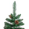 vidaXL Slanke Kerstboom Groen 150 cm PVC en massief dennenhout