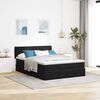 vidaXL Ottoman bed met matras 140x200cm fluweel zwart