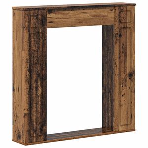 vidaXL Haardomlijsting Oud hout 100 x 20 x 100 cm Bewerkt hout
