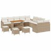 vidaXL Tuin Sofa Set met kussen met opslag 14 pcs Beige en Cr&egrave;me
