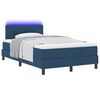 vidaXL Boxspring bed met matras met hoofdeinde Blauw 120 x 200 cm Stof
