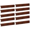 vidaXL Afdekprofiel voor tuinafboording 10 st 100 x 6 x 15 cm
