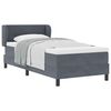 vidaXL Boxspringbed met matras Donkergrijs 100 x 200 cm Fluweel