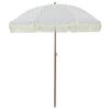 vidaXL Strandparasol Grijs en Wit 160 x 160 x 196 cm