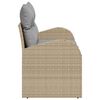 vidaXL Tuinbank Beige 124 x 62 x 69cm poly rattan