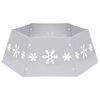 vidaXL Kerstboomrok &Oslash;68x25 cm zilverkleurig en wit