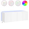 vidaXL Tv-wandmeubels met LED-verlichting 2 st 60x35x41 cm wit
