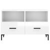 vidaXL Tv-meubel 80x36x50 cm bewerkt hout hoogglans wit