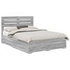 vidaXL Bedframe met lade Grijs Sonoma 160 x 200 cm Bewerkt hout