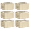vidaXL Opbergdoos met transparant bovenraam 6 st Nonwoven stof 37,5 L
