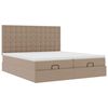 vidaXL Ottoman bed met matrassen en LED's 200x200cm kunstleer