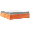 vidaXL Bed met matras massief grenenhout wasbruin 180x200 cm