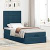 vidaXL Ottoman bed met matrassen 90x190cm fluweel donkerblauw