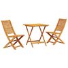 vidaXL Vouw Bistro Set 3 pcs Bruin Massief Acaciahout